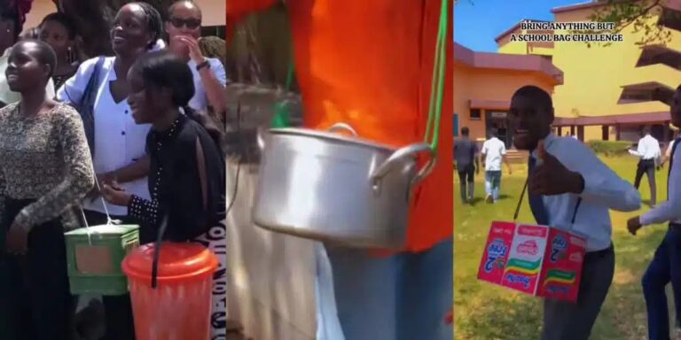 “Come with anything but No Bag”-UNIBEN students shake the internet as they rock indomie cartons, pots, and stoves on ‘no bag day’(Watch)