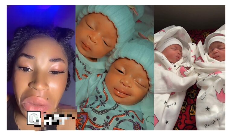 “Last Born Don Born” – Gen Z Lady Who Gave Birth To Twin Babies Cries As The Children Disturb Her at 12AM (Watch)