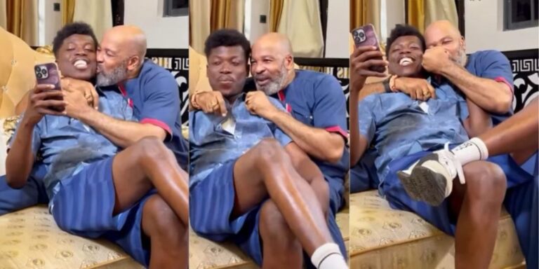 “This is total rubb!sh” – Reactions trail trending video of Yemi Solade sharing romantic moment with male actor (Watch)