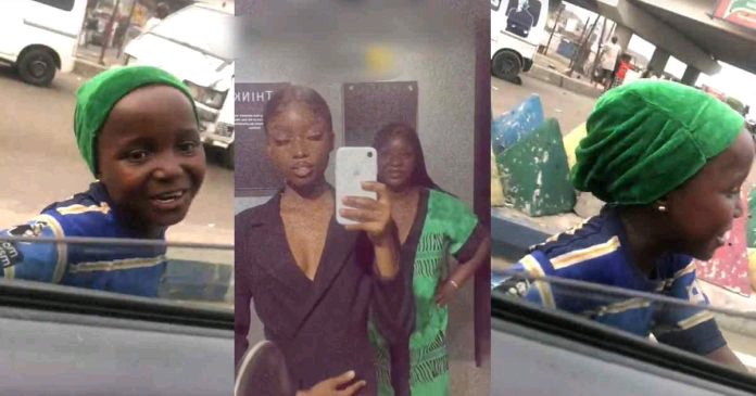 “Omor She sabi hype pass some of una babe” – Young girl wins hearts with endearing words, praises ladies on the road for money (Video)